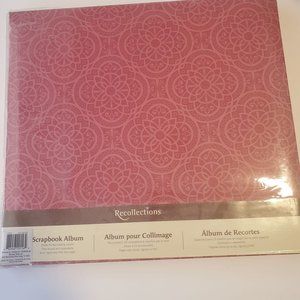 New Recollections Memory Photo Scrapbook Album 12x12” Red with Geometric Graphic